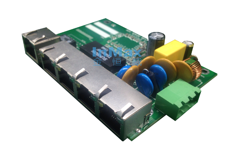 i305B-PCBA  5電(diàn)口 嵌入式非網管型工(gōng)業以太網交換機
