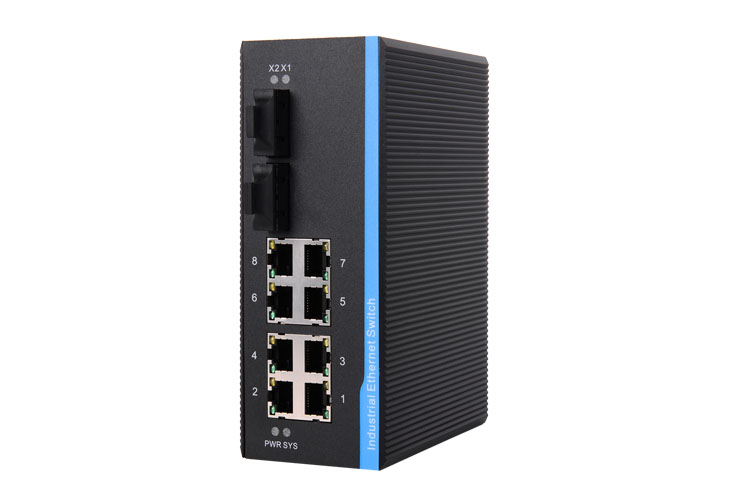 P710B 2光8電(diàn) 全千兆網管型PoE工(gōng)業以太網交換機